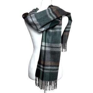 Hickey Freeman Men's 100% Cashmere Scarf Fringe Long Neck Scarf Multi Soft Luxe